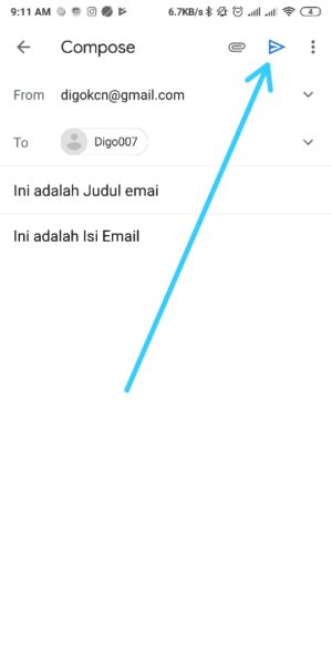 Cara mengirim email GMAIL (lewat HP dan Komputer) 8 Kirim Pesan