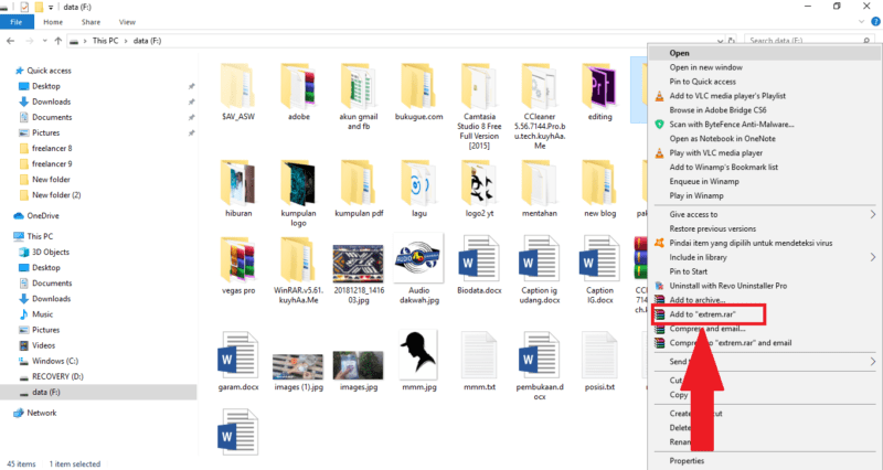 Cara Mengirim Folder Lewat Email Gmail (Di HP dan PC) 43 klik menu add to rar