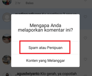 Cara melaporkan Spam & Akun Palsu di Instagram 7