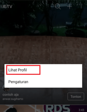 masuk ke lihat profil