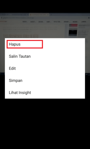 Cara menghapus video di IGTV 7