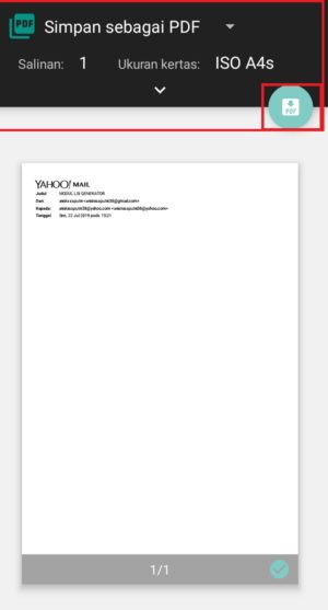 Mengatur settingan sesuai keinginan sebelum disimpan menjadi file pdf