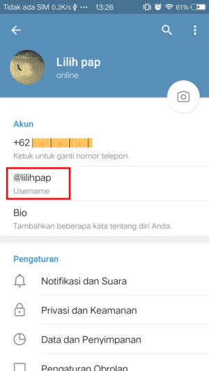 Cara membuat link undangan chat pribadi dan grup di Telegram 3