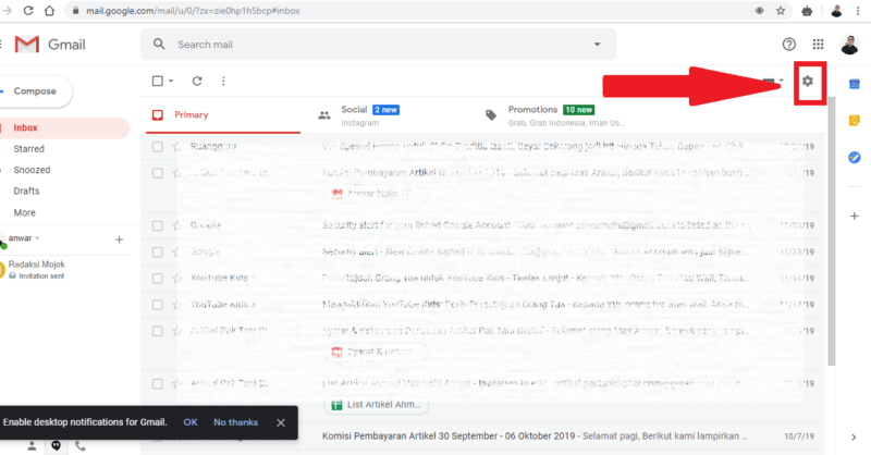 Cara Mengaktifkan Fitur Panel Pratinjau di Gmail 3