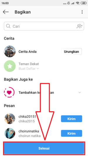 Cara membuat tombol "gabung obrolan" di Instagram Stories 12