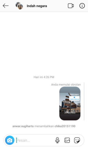 Cara membuat tombol "gabung obrolan" di Instagram Stories 17 tampilan halman group obrolan