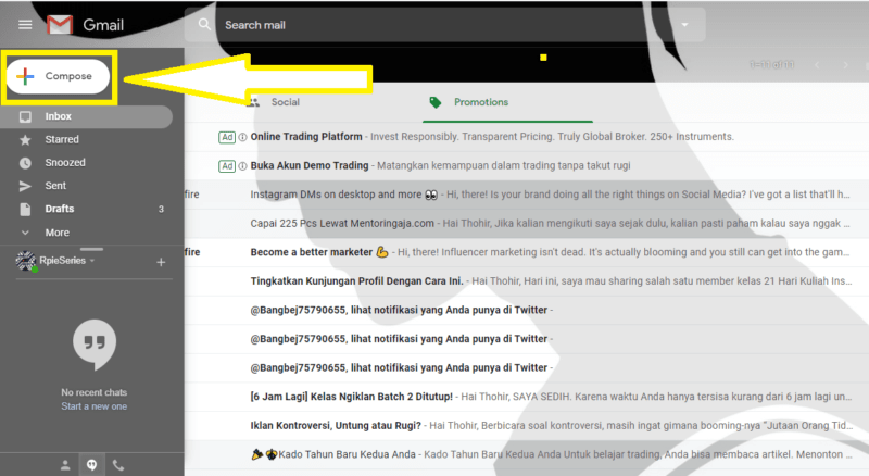 Cara melampirkan email dalam email di gmail 1