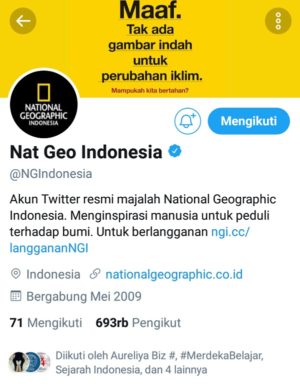 Akun Twitter @NGIndonesia