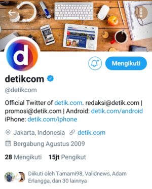 Akun Twitter @Detikcom