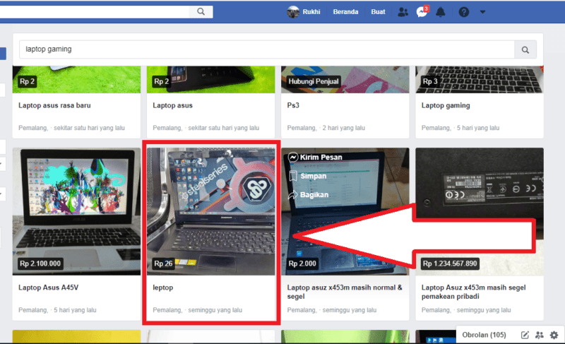 Cara Mencari Barang di Marketplace Facebook 11