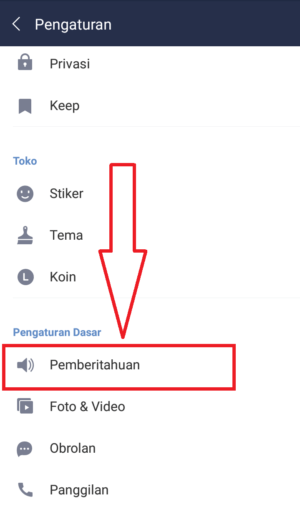 Cara mengganti suara notifikasi LINE terbaru 2 klik menu pemberitahuan