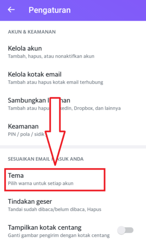 Cara mengganti Tema (tampilan) email Yahoo di HP dan PC 3 masuk ke tema