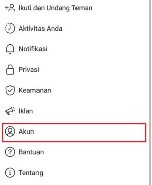 Cara menghubungkan Instagram ke Facebook 4 "Akun" untuk masuk ke pengaturan akun di Instagram