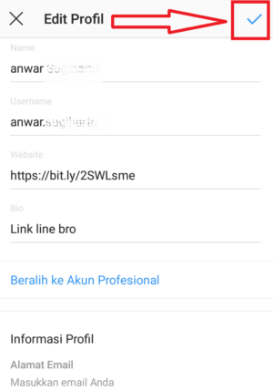 Cara menambahkan link LINE ke bio instagram 20