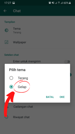 Cara mengaktifkan fitur dark mode di WhatsApp 9