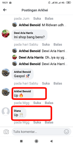 Apa artinya UP di jual beli online Sosial media