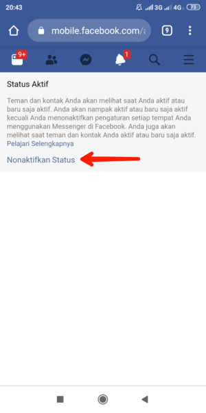 Cara menyembunyikan status online (tanda hijau) di Facebook 14