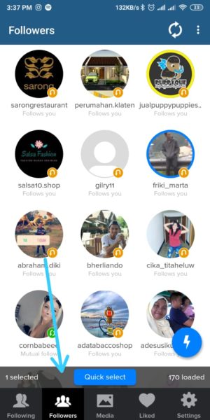 Cara menghapus banyak followers di Instagram sekaligus 8 pilih follower