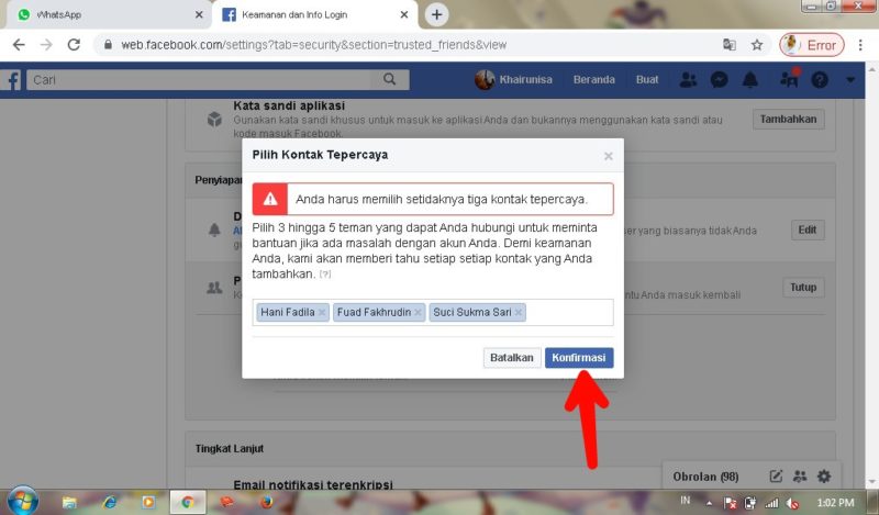 Cara Menambahkan Kontak Terpercaya di Facebook 23 Cara Menambahkan Kontak Terpercaya di Facebook 22
