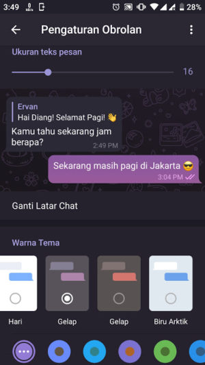 Cara mengaktifkan Dark Mode di Telegram 11 Cara mengaktifkan Dark Mode di Telegram 10