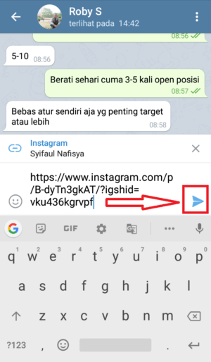 Cara download video Instagram dengan Telegram 6