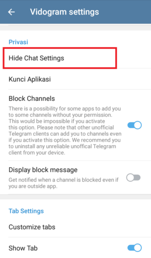 Cara menyembunyikan chat atau obrolan di Telegram 9