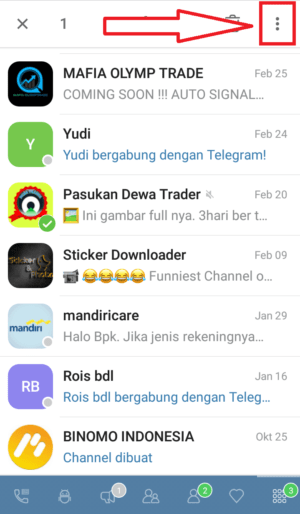 Cara menyembunyikan chat atau obrolan di Telegram 16