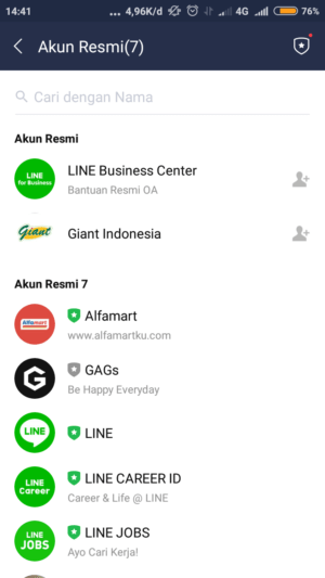 cari OA yang akan dihapus