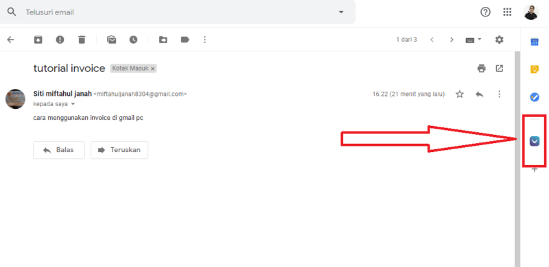 Cara membuat dan mengirim Invoice di email Gmail 14 klik invoice