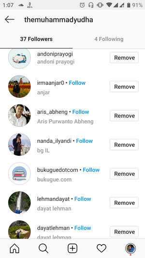 Urutan following atau follower di instagram berdasarkan apa? 2