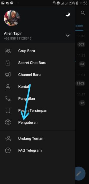 Cara Membuat Folder Chat di Telegram (100% Perlu Dicoba) 2 Pilih Pengaturan