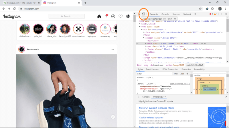 Cara mengirim DM Instagram di Komputer atau PC 13