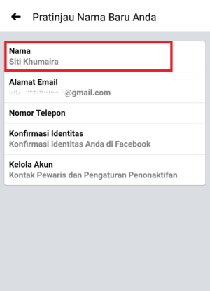 Cara mengganti nama di facebook 8 nama sudah beurbah