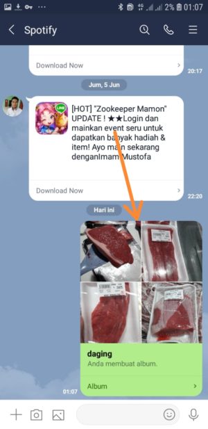 Cara membuat dan mengirim album di LINE 8 Album Otomatis Terkirim