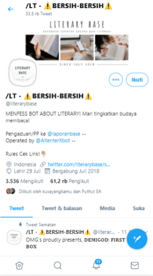 Bahasan seputar akun Base dan Menfess di Twitter 11