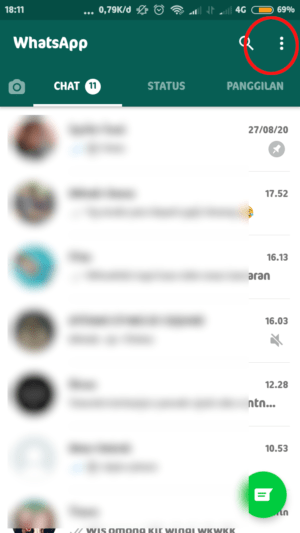 Apa itu kode QR di WhatsApp? 3 tap ikon tiga titik pada tampilan utama