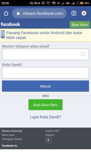 Cara merubah tampilan facebook ke versi yang lama 2 login facebook basic