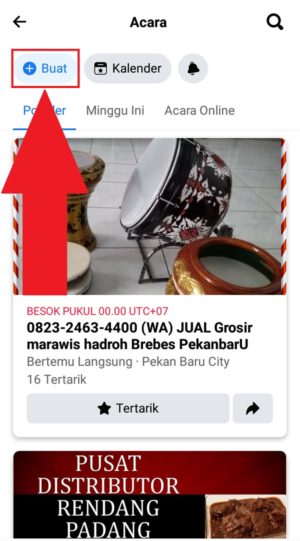 Cara membuat undangan acara/event di Facebook 3 Tampilan halaman event Facebook