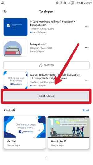 Cara menyimpan postingan di Facebook (tanpa download) 20 Cara menyimpan postingan di Facebook (tanpa download) 19
