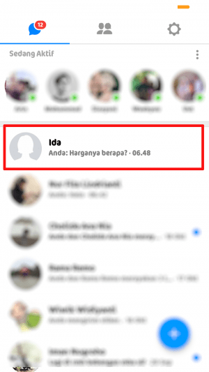 Cara melihat pesan yang diarsipkan di Messenger 12 pesan akan muncul pada daftar obrolan