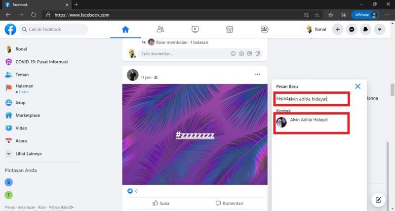 Apa itu inbox di Facebook? apa bedanya dengan messenger? 10 ketik nama orang yang akan kamu kirimi pesan