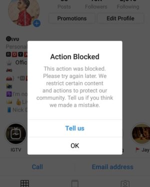 Cara mengatasi action blocked di Instagram 3