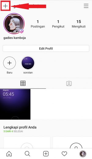 klik icon plus