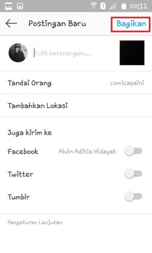 Cara nge-tag dan mention di Instagram (untuk pemula) 12 Tap "Bagikan"