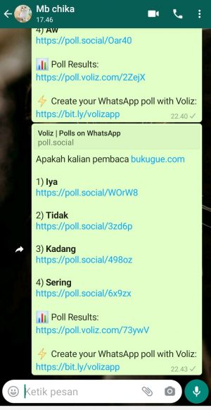 Cara membuat polling di WhatsApp 16 hasil polling yang di buat