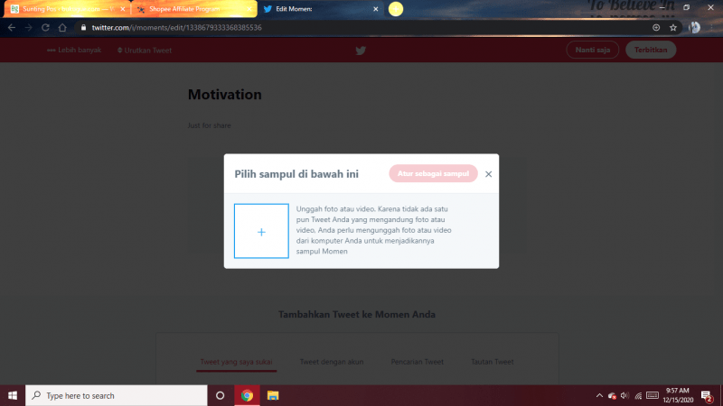Cara membuat moment Twitter (Update terbaru) 9