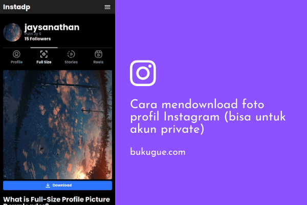 Cara download Foto Profil Instagram (bisa untuk akun private)