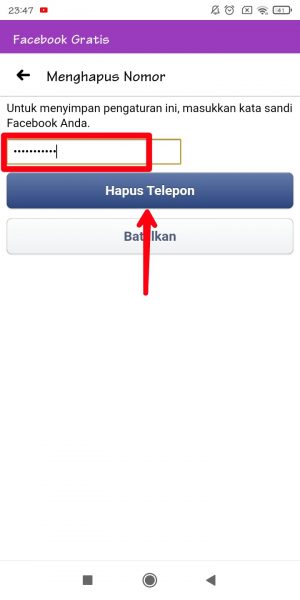 Cara hapus nomor di facebook aplikasi