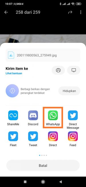 Cara mengirim foto dari Telegram ke WhatsApp 7