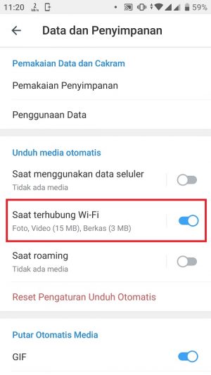 Cara menonaktifkan download otomatis di Telegram 8
